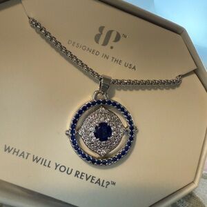 BP Blue and Silver Crystal Necklace